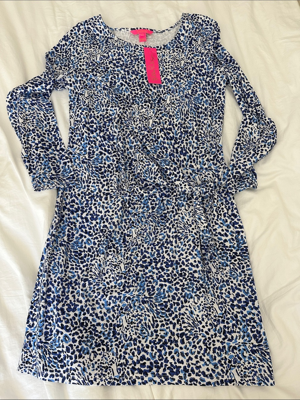 Lilly Pulitzer Bryson Long Sleeve Dress in Resort White Twisted Up, Size M, NWT